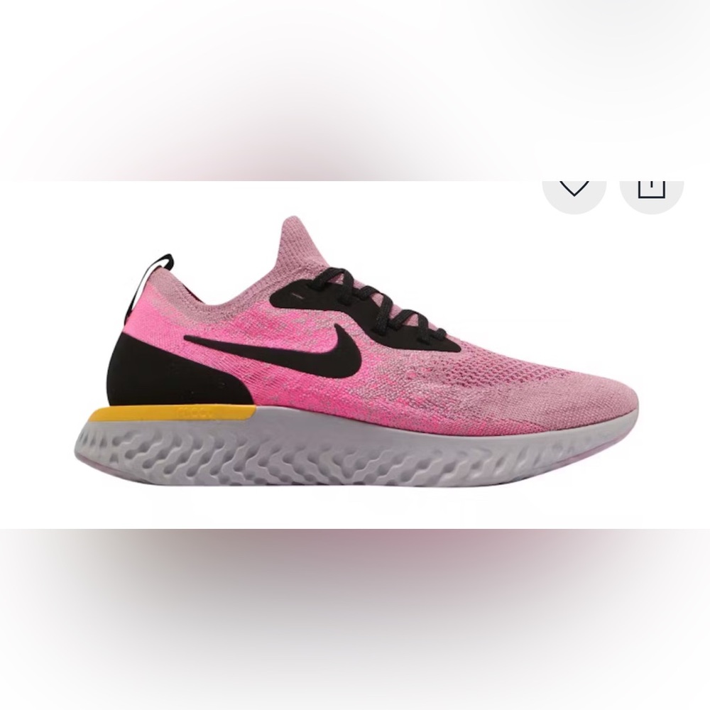 Nike Womens Epic React Flyknit AQ0070-500 Pink Running Shoes Sneakers Size 10